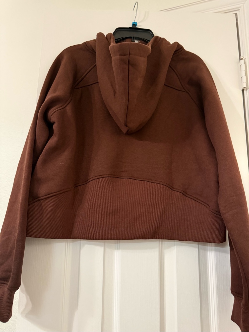 Half-Zip Hooded Sweatshirt in Brown - Picture 3 of 3